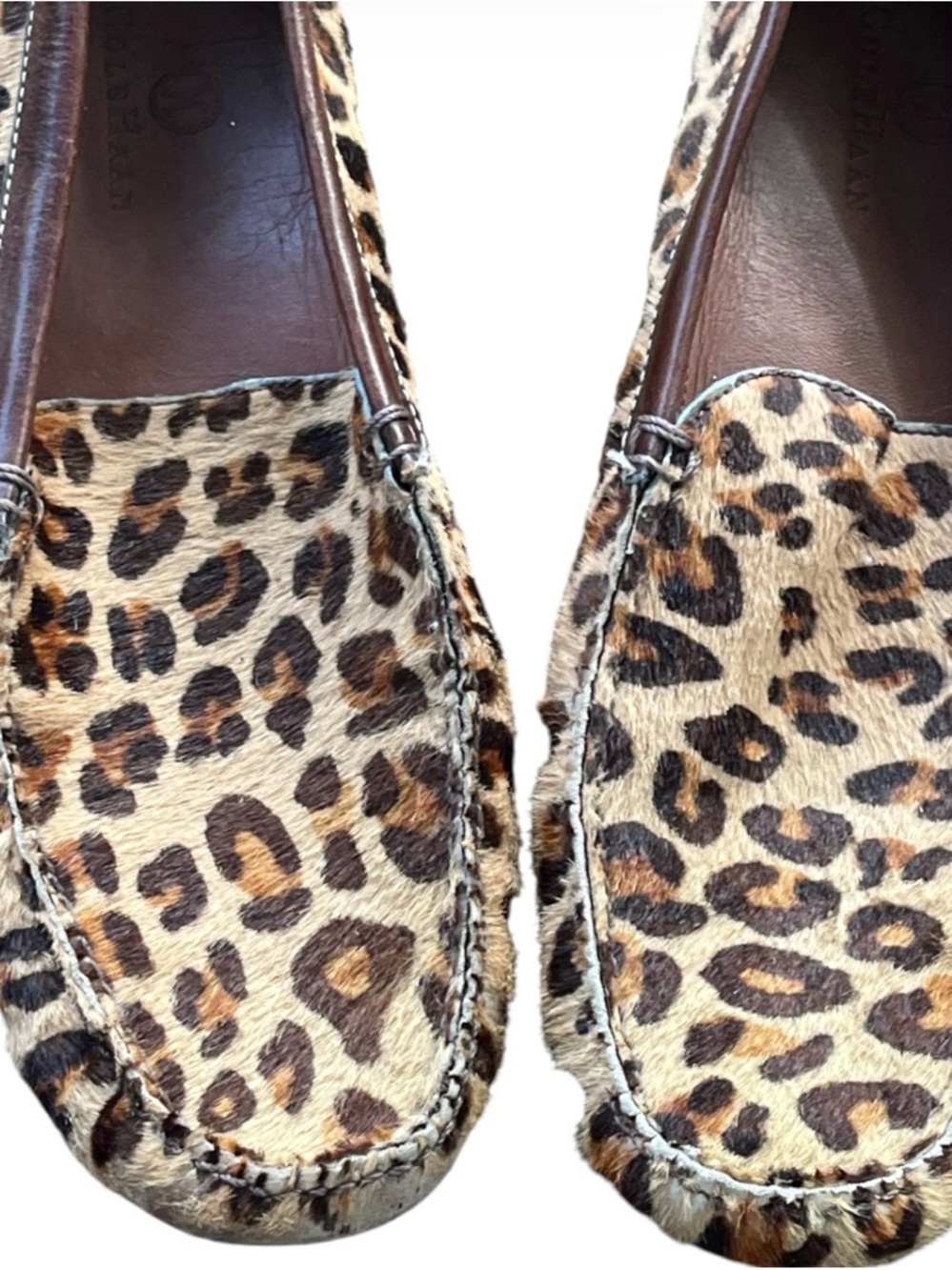 Cole Haan Leopard Print Calf Hair Loafers - Brown/Tan/Black Woman’s 8.5 - Picture 2 of 4
